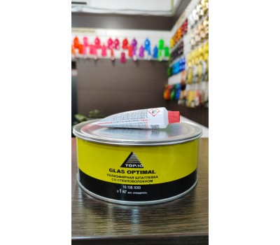 TOP.10. (10.108.1000) Шпаклевка полиэфирная со стекловолокном с отвердителем, 1кг