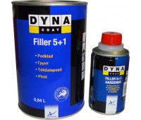 DYNACOAT Грунт Acrylic Filler 5+1 черный с отвердителем литр 0,84 + 0,16  