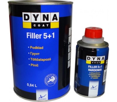 DYNACOAT Грунт Acrylic Filler 5+1 черный с отвердителем литр 0,84 + 0,16  
