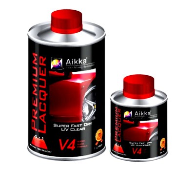Aikka V 4 SET Super Fast DRY UV  лак 4:1 + отвердитель ___1л+0,25л