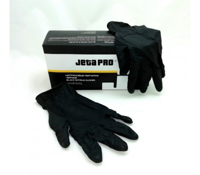 JetaPro JSN50  Natrix Перчатки нитриловые д/малярных работ, цвет черный XL (50шт)