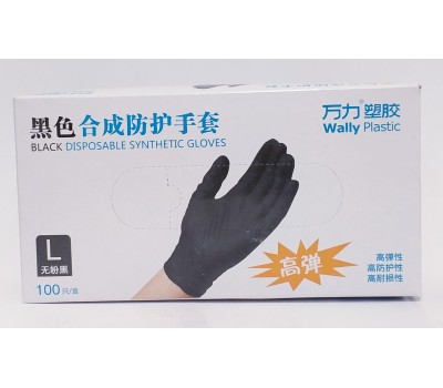 Wally Plastic перчатки нитриловые L__100 шт.