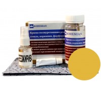 Краска BOHEMIAN (RAL 1012) не прозрачная для стекла, керамики, фарфора 100г (комплект)