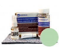 Краска BOHEMIAN (RAL 6019) не прозрачная для стекла, керамики, фарфора 100г (комплект)