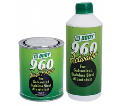 BODY 960. Wash Primer кислотный грунт с активатором, комплект 1000мл+1000мл 