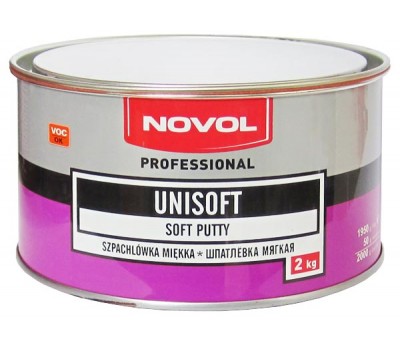 Novol 1154 Unisoft, шпаклевка полиэфирная универсальная с отвердителем, 1.8 кг
