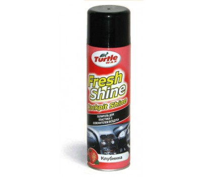 TurtleWax. 53009/7711 Полироль для пластика с освежителем "Клубника" Fresh Shine STRAWBERRY, 500 мл