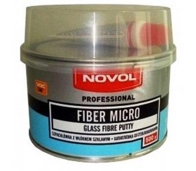 NOVOL Шпаклёвка полиэфирная 1231 со стекловолокном "FIBER MICRO"___0.5кг