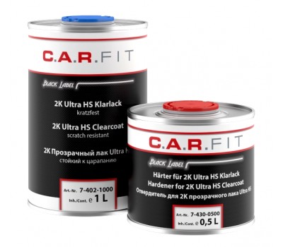 CarFit (7-402-1000) BL 2К Прозрачный акриловый лак Ultra HS + отвердитель (комплект 1л+0,5л) 