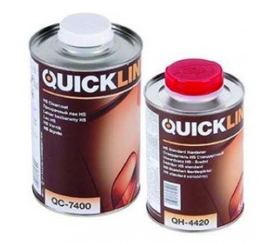 Quickline (QC-7400/S1)  Лак прозрачный акриловый HS+отвердитель (комплект 1л+0.5л)