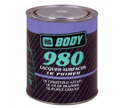 Body 980. Грунт наполнитель однокомпонентный 1К, серый, 1л