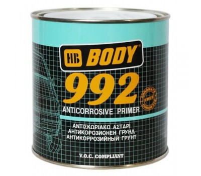 Body 992. Грунт антикоррозийный однокомпонентный 1К, серый, 1 кг