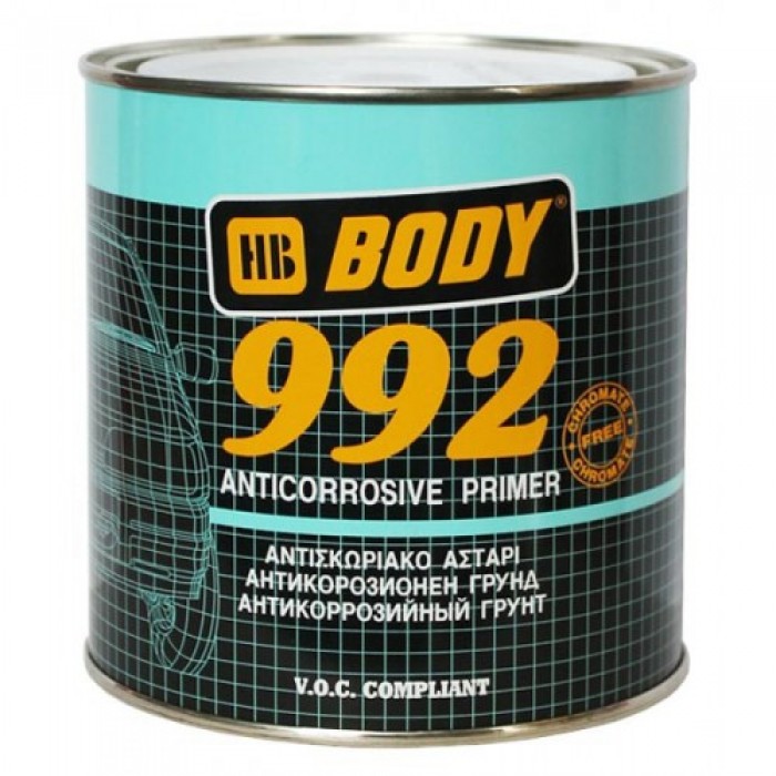 Body 992.  антикоррозийный однокомпонентный 1К, серый, 1 кг