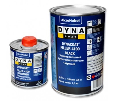 DYNACOAT. Filler 4100 Грунт 4:1 + отвердитель, чёрный  0,8+0,2 л.