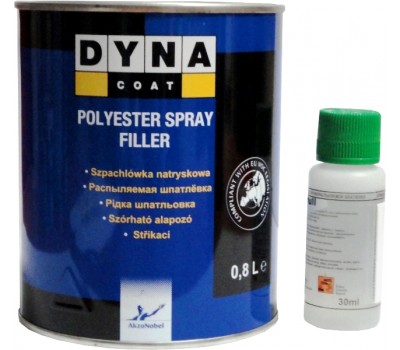 DYNACOAT. Шпатлевка распыляемая Spray FILLER с отвердителем,  0.8кг