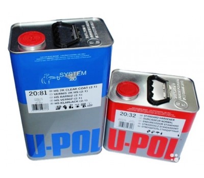 U-POL. S2081/5 HS Лак повышенной прочности Clear 2:1 + S2032/25 стандартный отвердитель, комплект 7,5 л. 