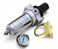 Auarita. AFR-80 Фильтр-влагоотделитель с манометром, регулятором давления и автосбросом воды, 1/4"