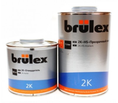 Brulex (932310126) Лак 2К-HS прозрачный 1 л + 0.5 л отвердитель