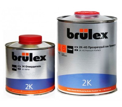 Brulex (30000501) Лак 2К-HS прозрачный Премиум + отвердитель 2000 (1л+0,5л) комплект