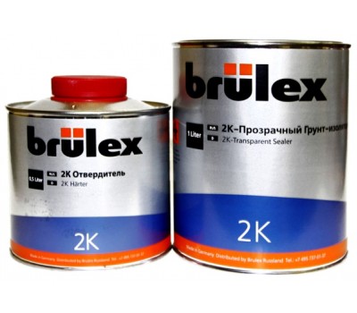 Brulex (927010126) 2К-Прозрачный грунт-изолятор 2+1, 1л + 0.5л отвердитель