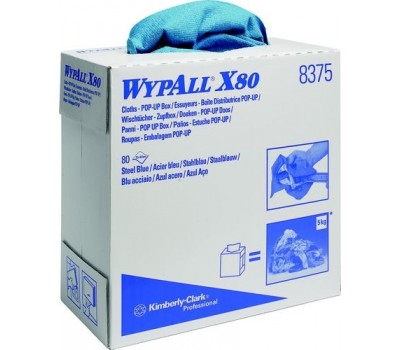 KIMBERLY-KLARK. WypAll Х80 салфетки многоразовые для больших загрязнений 23 х 42 см, пачка 80шт