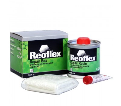 REOFLEX.  Ремонтный комплект ( смола 0,25кг + стекломат 150 гр/1м.кв. + отвердитель )