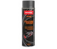 Novol 34502 Чёрный матовый структурный лак STRUCTURE TOPCOAT, спрей 500мл.