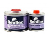 REOFLEX. Прозрачный акриловый лак Clear Express + отвердитель (0.5л+0.17л)