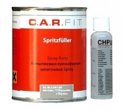 CarFit. (2-260-1000) Spray Шпаклевка полиэфирная напыляемая с отвердителем, 1кг